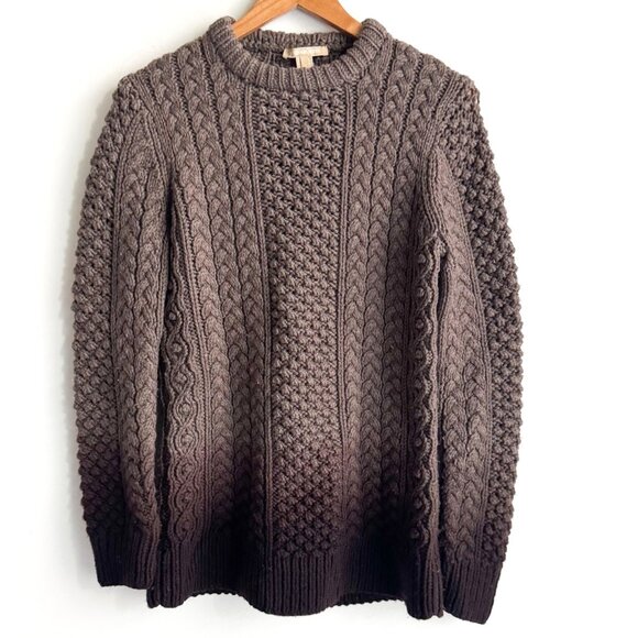 Michael Kors Main Label Brown Ombre Chunky Merino Wool Sweater S - Picture 1 of 5